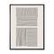 Designart - Minimal Geometric Lines And Squares IV - Modern Canvas Wall Art Print in Black Frame